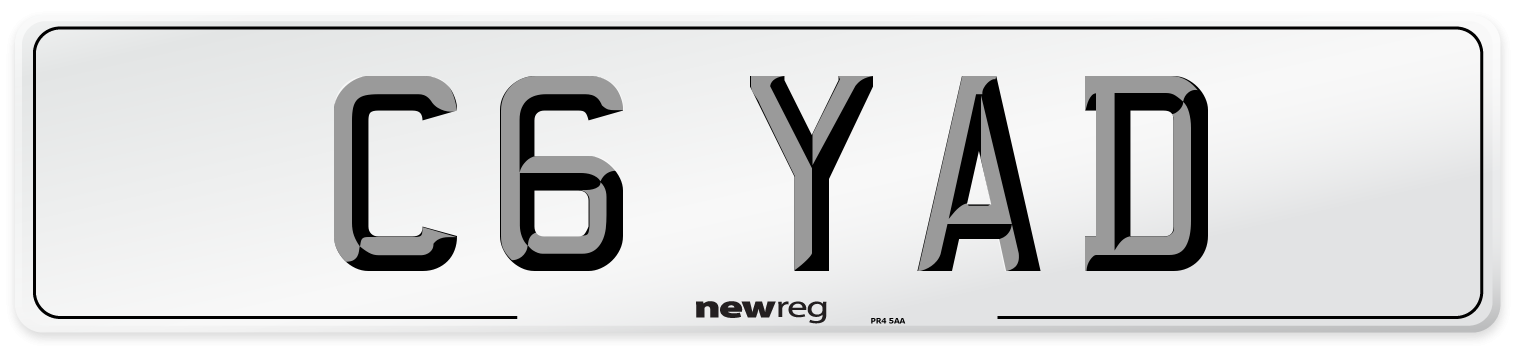 C6 YAD Number Plate from New Reg